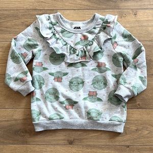 kids star wars baby yoda crewneck sweater